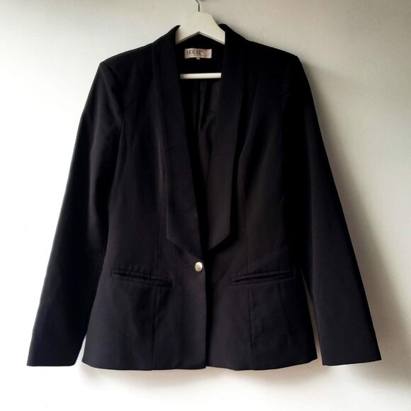 House of CB Boxy Black Tuxedo Blazer - Picture 2 of 6